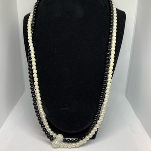 Black and white beaded necklace